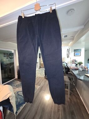 RSQ Men's Black Elastic-Waist Jogger Style Pants